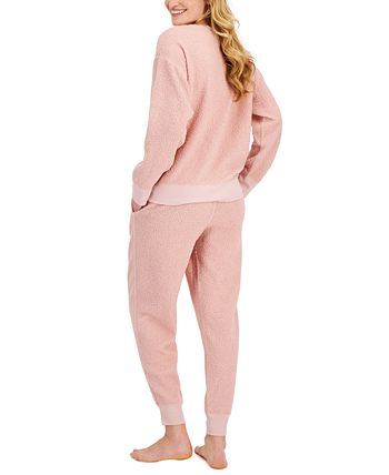Women's Solid Sherpa Pajama Set, Created For Macy's Jenni Women's Solid Sherpa Pajama Set, Created For Macy's -B.TEMPT’D Shop