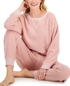 Jenni Women's Solid Sherpa Pajama Set, Created For Macy's 8 Jenni Women's Solid Sherpa Pajama Set, Created For Macy's -B.TEMPT’D Shop 22159584 fpx