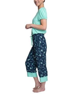 Hanes Plus Size Short Sleeve T-Shirt & Cropped Pants Pajama Set -B.TEMPT’D Shop 22160350 fpx