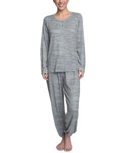 Hanes Women's Relaxed Butter-Knit Henley Pajama Set 5 Hanes Women's Relaxed Butter-Knit Henley Pajama Set -B.TEMPT’D Shop 22171150 fpx