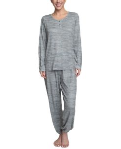 Hanes Plus Size Relaxed Butter-Knit Henley Pajama Set 5 Hanes Plus Size Relaxed Butter-Knit Henley Pajama Set -B.TEMPT’D Shop 22171318 fpx
