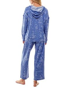 Roudelain Women's Cozy Luxe Bandana-Print Hoodie & Pajama Pants Set -B.TEMPT’D Shop 22171664 fpx