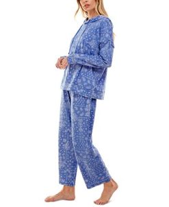 Roudelain Women's Cozy Luxe Bandana-Print Hoodie & Pajama Pants Set -B.TEMPT’D Shop 22171667 fpx