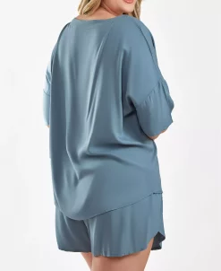 ICollection Bree Plus Size Modal Drop Shoulder Top And Elastic Waist Shorts Pajama 2-Piece Set 4 ICollection Bree Plus Size Modal Drop Shoulder Top And Elastic Waist Shorts Pajama 2-Piece Set -B.TEMPT’D Shop 22178842 fpx