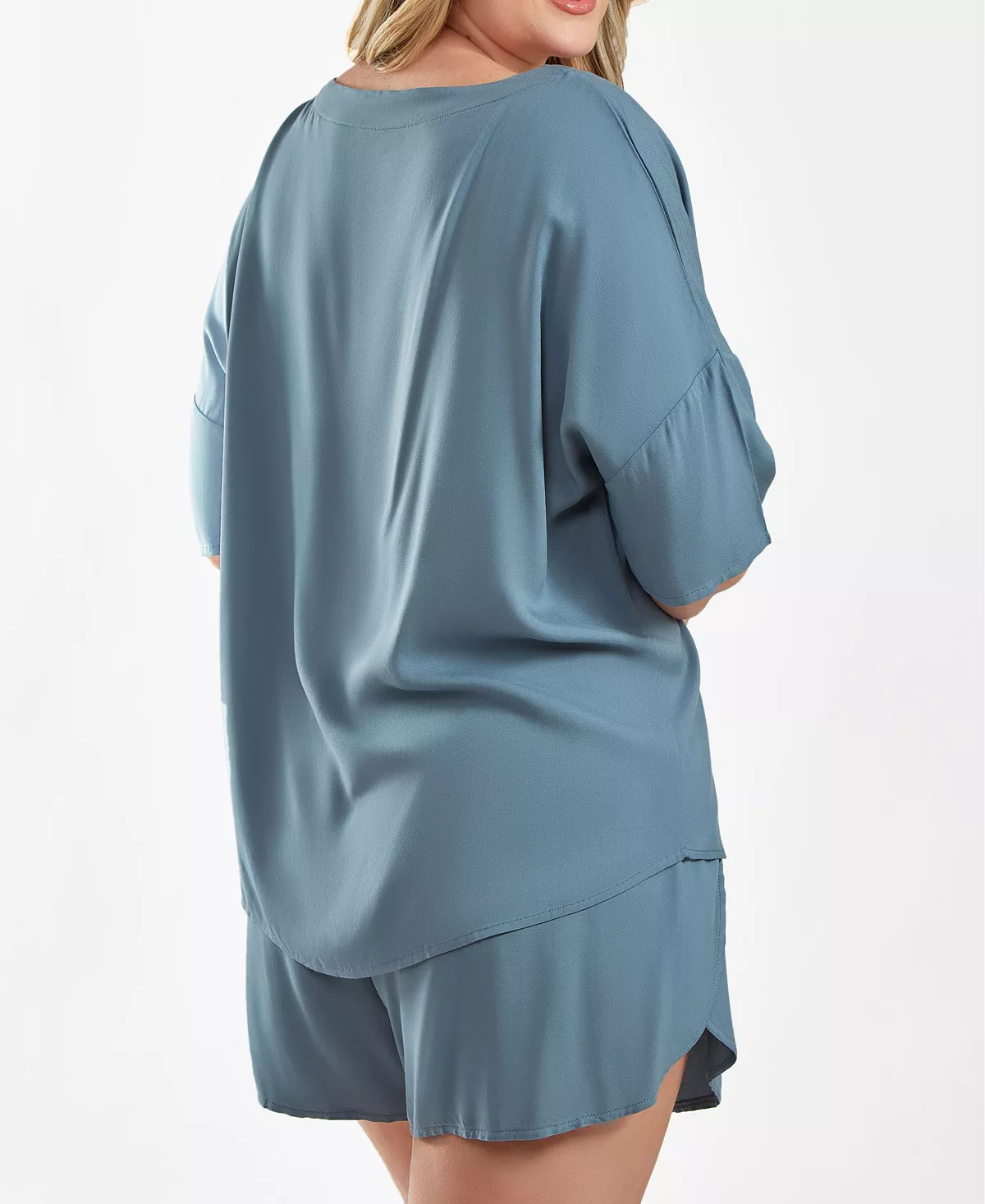 Bree Plus Size Modal Drop Shoulder Top And Elastic Waist Shorts Pajama 2-Piece Set ICollection Bree Plus Size Modal Drop Shoulder Top And Elastic Waist Shorts Pajama 2-Piece Set -B.TEMPT’D Shop