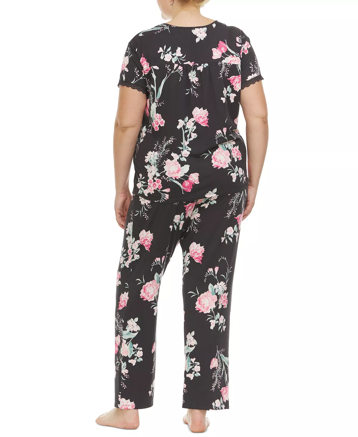 Plus Size Floral-Print Pajama Set Flora By Flora Nikrooz Plus Size Floral-Print Pajama Set -B.TEMPT’D Shop