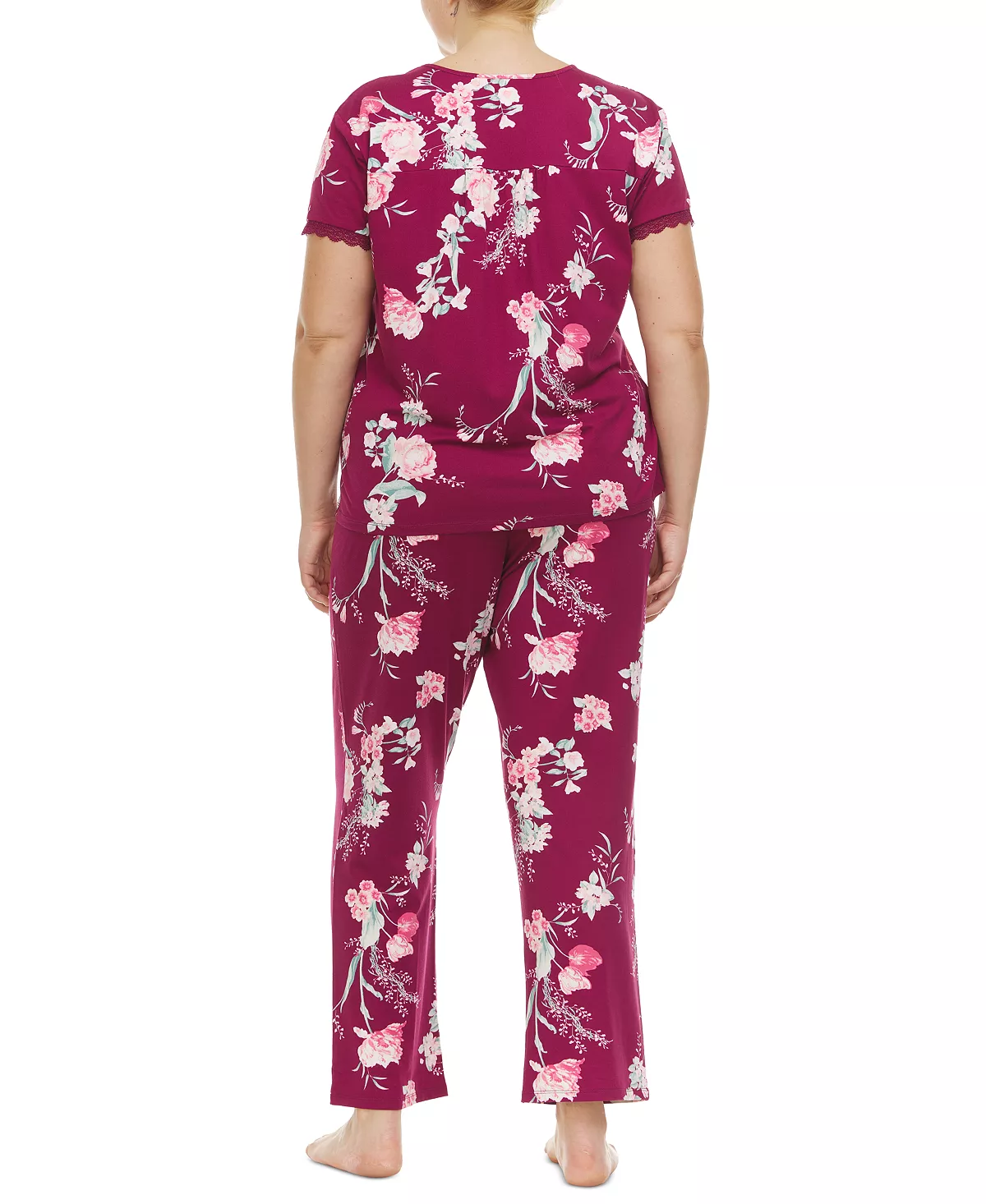 Plus Size Floral-Print Pajama Set Flora By Flora Nikrooz Plus Size Floral-Print Pajama Set -B.TEMPT’D Shop