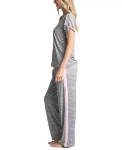 Muk Luks Women's Tie-Cuff Split-Sleeve Top & Open-Leg Pajama Pants Set -B.TEMPT’D Shop 22224070 fpx
