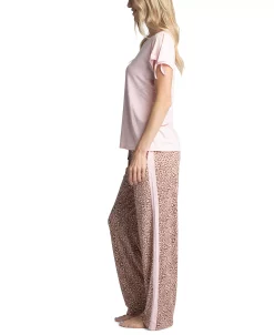 Muk Luks Women's Tie-Cuff Split-Sleeve Top & Open-Leg Pajama Pants Set -B.TEMPT’D Shop 22224078 fpx