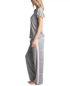 Muk Luks Plus Size Tie-Cuff Split-Sleeve Top & Open-Leg Pajama Pants Set -B.TEMPT’D Shop 22224094 fpx