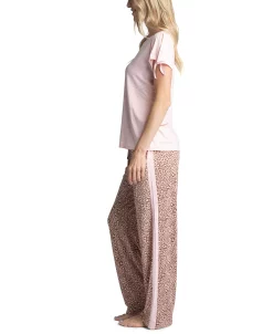 Muk Luks Plus Size Tie-Cuff Split-Sleeve Top & Open-Leg Pajama Pants Set -B.TEMPT’D Shop 22224104 fpx
