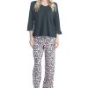 Muk Luks Plus Size 3/4 Sleeve Top & Boot-Cut Pajama Pants Set 2 Muk Luks Plus Size 3/4 Sleeve Top & Boot-Cut Pajama Pants Set -B.TEMPT’D Shop 22224199 fpx