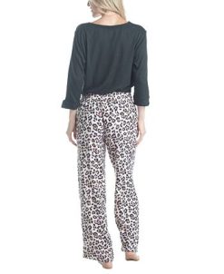 Muk Luks Women's 3/4 Sleeve Top & Boot-Cut Pajama Pants Set 6 Muk Luks Women's 3/4 Sleeve Top & Boot-Cut Pajama Pants Set -B.TEMPT’D Shop 22224389 fpx