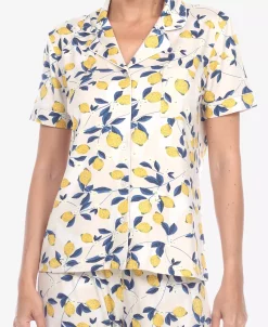 White Mark Omen's 2 Piece Tropical Print Pajama Set -B.TEMPT’D Shop 22300864 fpx