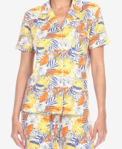 White Mark Omen's 2 Piece Tropical Print Pajama Set -B.TEMPT’D Shop 22300953 fpx