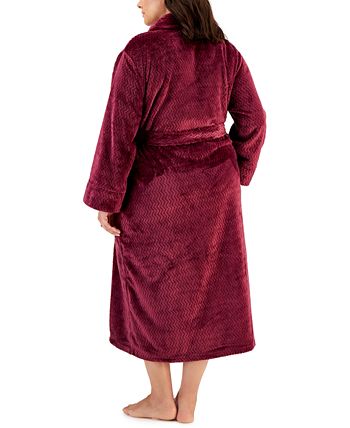 Plus Size Plush Zig Zag Wrap Robe, Created For Macy's Charter Club Plus Size Plush Zig Zag Wrap Robe, Created For Macy's -B.TEMPT’D Shop