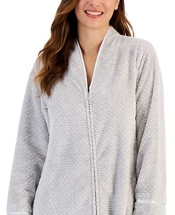 Woman's Plush Zig Zag Zipper Robe, Created For Macy's Charter Club Woman's Plush Zig Zag Zipper Robe, Created For Macy's -B.TEMPT’D Shop