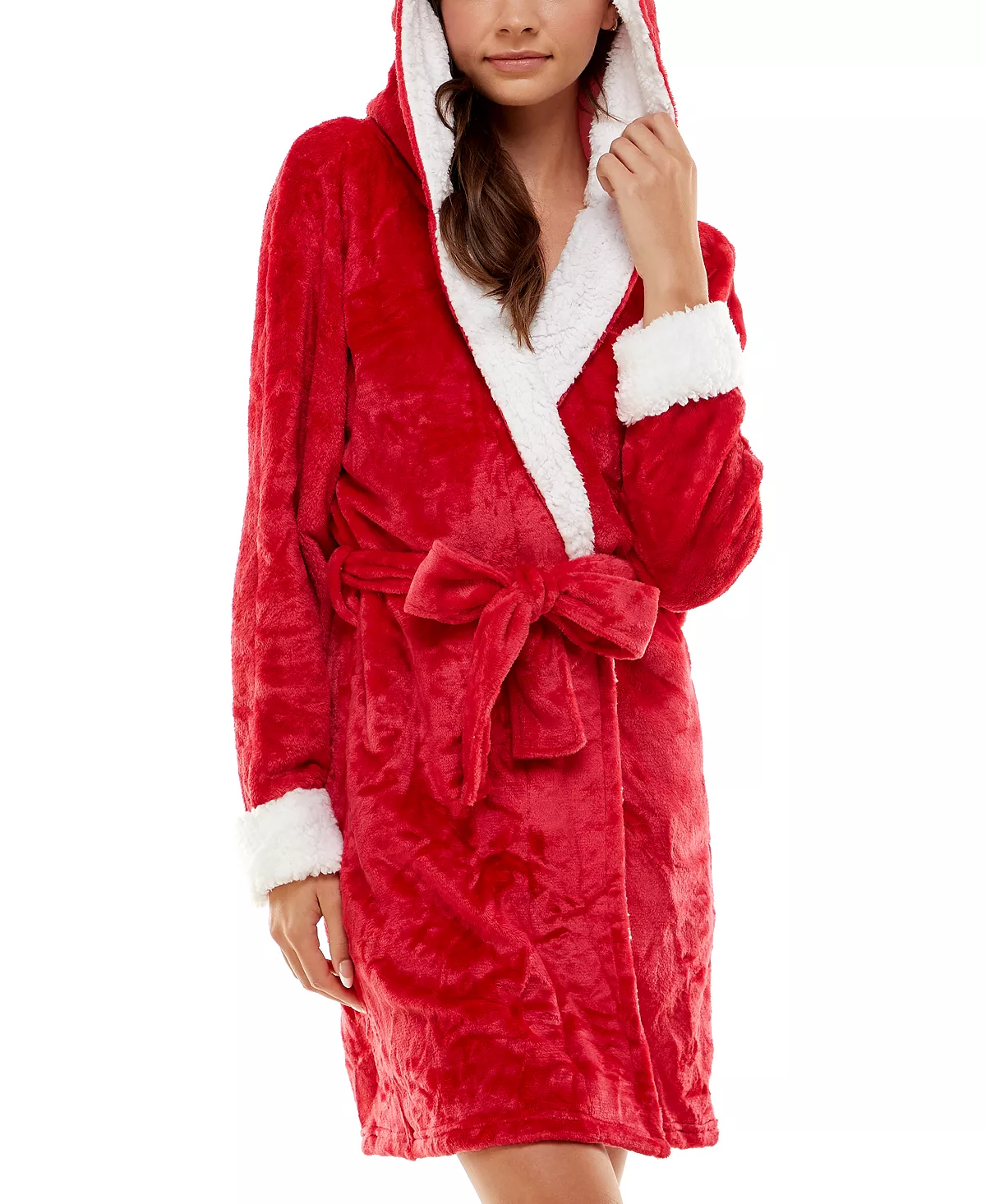 Women's Deluxe Touch Hooded Fleece-Lined Robe Roudelain Women's Deluxe Touch Hooded Fleece-Lined Robe -B.TEMPT’D Shop