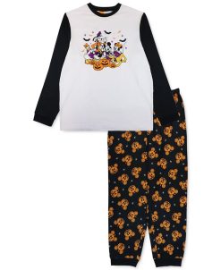 Briefly Stated Unisex Mickey Mouse Halloween Matching Family Pajamas Set