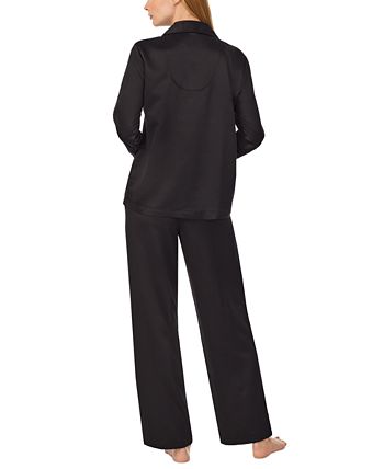 Women's Matte Satin Notched-Collar Pajamas Set Lauren Ralph Lauren Women's Matte Satin Notched-Collar Pajamas Set -B.TEMPT’D Shop