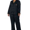 Lauren Ralph Lauren Plus Size Matte Satin Notched-Collar Pajamas Set