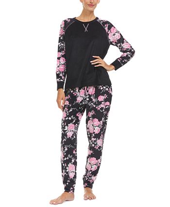 Women's Axel Printed Velour Pajama Set Flora By Flora Nikrooz Women's Axel Printed Velour Pajama Set -B.TEMPT’D Shop