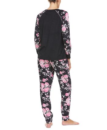 Women's Axel Printed Velour Pajama Set Flora By Flora Nikrooz Women's Axel Printed Velour Pajama Set -B.TEMPT’D Shop