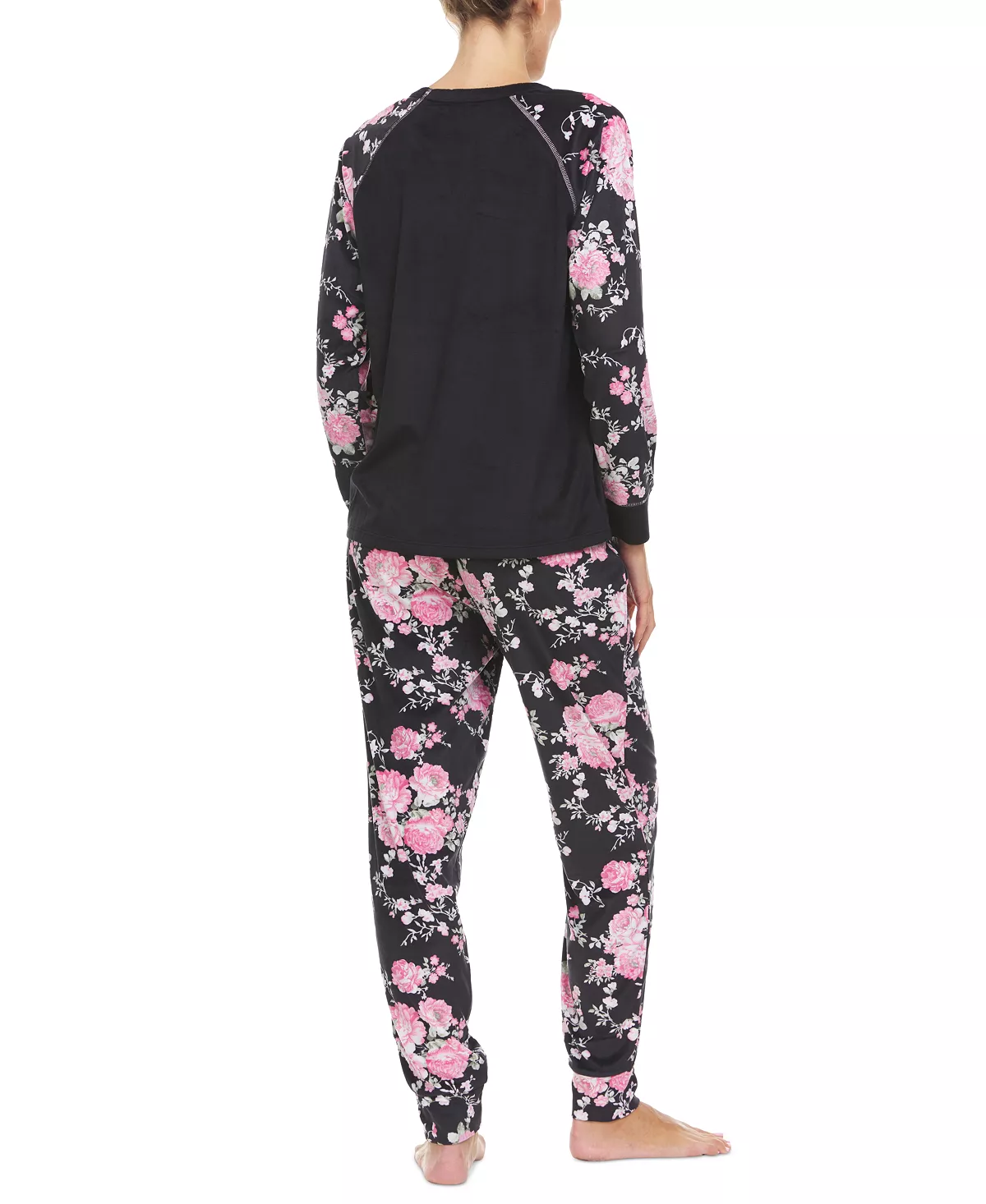 Women's Axel Printed Velour Pajama Set Flora By Flora Nikrooz Women's Axel Printed Velour Pajama Set -B.TEMPT’D Shop