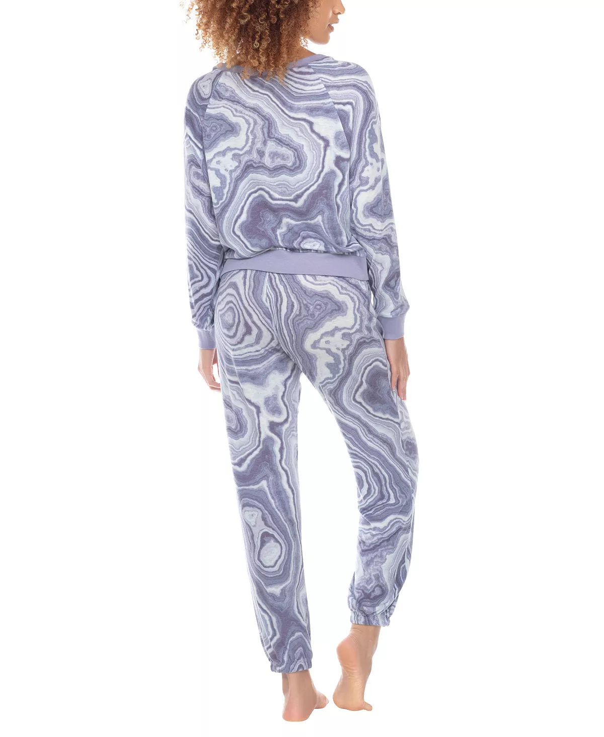Women's Printed Brushed Jersey Lounge Set Honeydew Women's Printed Brushed Jersey Lounge Set -B.TEMPT’D Shop
