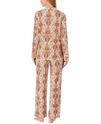 Women's Paisley-Print Pajamas Set Lauren Ralph Lauren Women's Paisley-Print Pajamas Set -B.TEMPT’D Shop