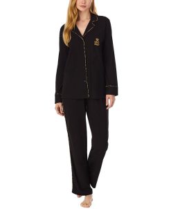 Lauren Ralph Lauren Women's Notched-Collar Pajamas Set
