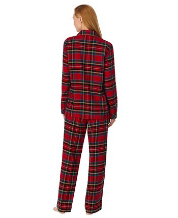 Petite Plaid Notched-Collar Pajamas Set Lauren Ralph Lauren Petite Plaid Notched-Collar Pajamas Set -B.TEMPT’D Shop