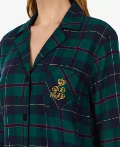 Lauren Ralph Lauren Women's Plaid Notched-Collar Pajamas Set -B.TEMPT’D Shop 22914485 fpx
