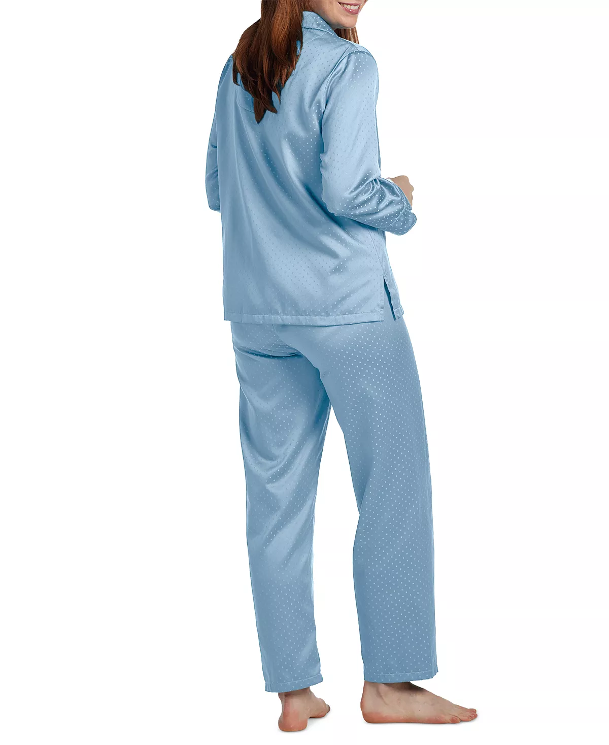 Petite Notched-Collar Pajamas Set Miss Elaine Petite Notched-Collar Pajamas Set -B.TEMPT’D Shop
