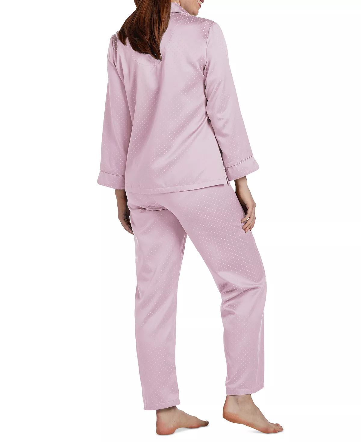 Petite Notched-Collar Pajamas Set Miss Elaine Petite Notched-Collar Pajamas Set -B.TEMPT’D Shop