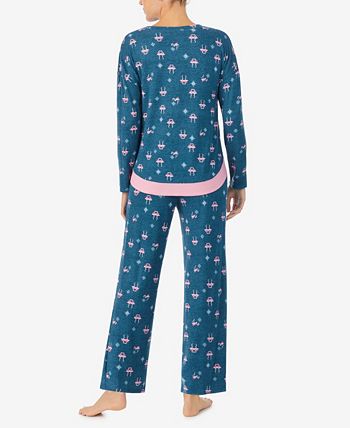 Women's Long Sleeve Crew Neck Pajamas Set Ellen Tracy Women's Long Sleeve Crew Neck Pajamas Set -B.TEMPT’D Shop