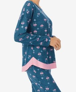Ellen Tracy Women's Long Sleeve Crew Neck Pajamas Set 4 Ellen Tracy Women's Long Sleeve Crew Neck Pajamas Set -B.TEMPT’D Shop 22942653 fpx