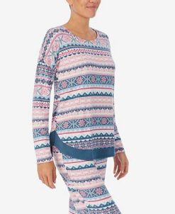 Ellen Tracy Women's Long Sleeve Crew Neck Pajama Set 4 Ellen Tracy Women's Long Sleeve Crew Neck Pajama Set -B.TEMPT’D Shop 22991077 fpx