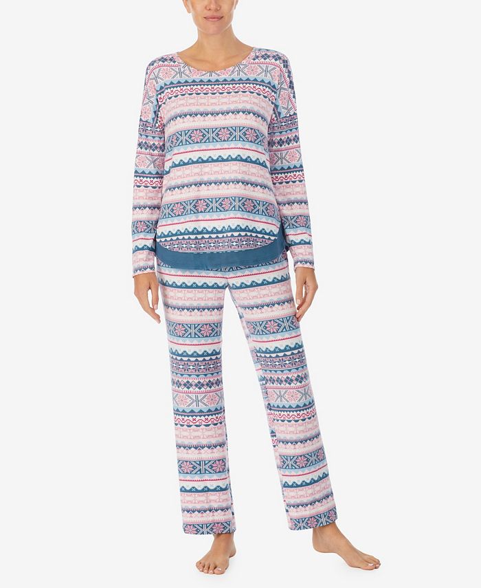 Women's Long Sleeve Crew Neck Pajama Set Ellen Tracy Women's Long Sleeve Crew Neck Pajama Set -B.TEMPT’D Shop