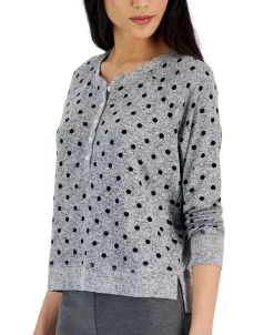 Alfani Women's Long-Sleeve Hacci Pajama Top, Created For Macy's 6 Alfani Women's Long-Sleeve Hacci Pajama Top, Created For Macy's -B.TEMPT’D Shop 22999060 fpx