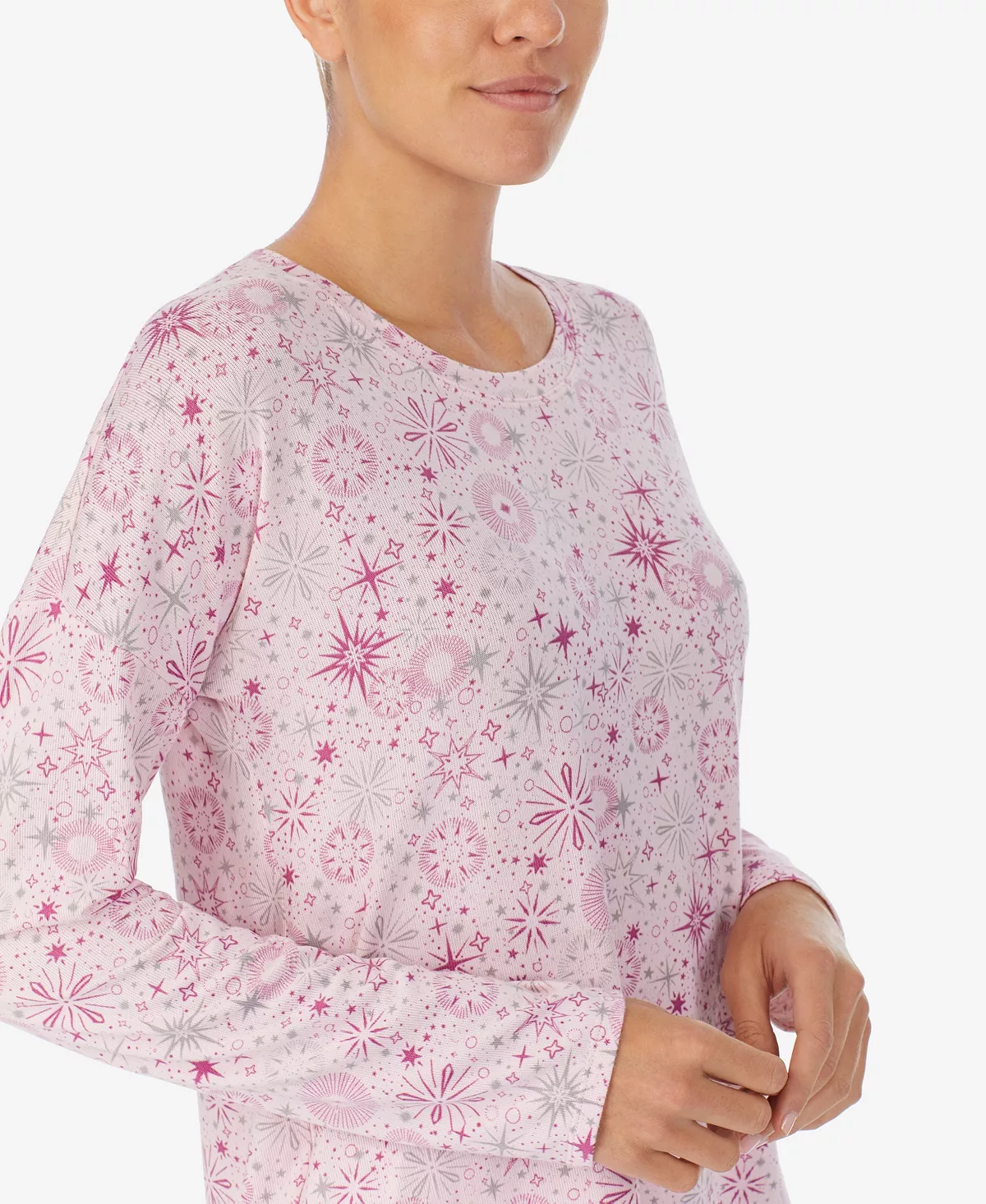 Women's Long Sleeve Crew Neck Pajamas Set Ellen Tracy Women's Long Sleeve Crew Neck Pajamas Set -B.TEMPT’D Shop