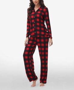 Echo Women's Printed Notch Collar Pajama Set -B.TEMPT’D Shop 23054361 fpx 1