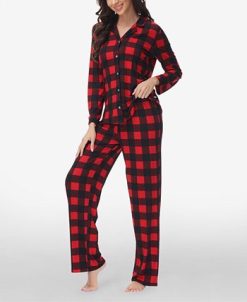 Echo Women's Printed Notch Collar Pajama Set -B.TEMPT’D Shop 23054380 fpx