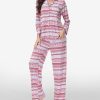 Beautyrest Women's Printed Long Sleeve Notch-Collar Pajama Set, 2 Piece