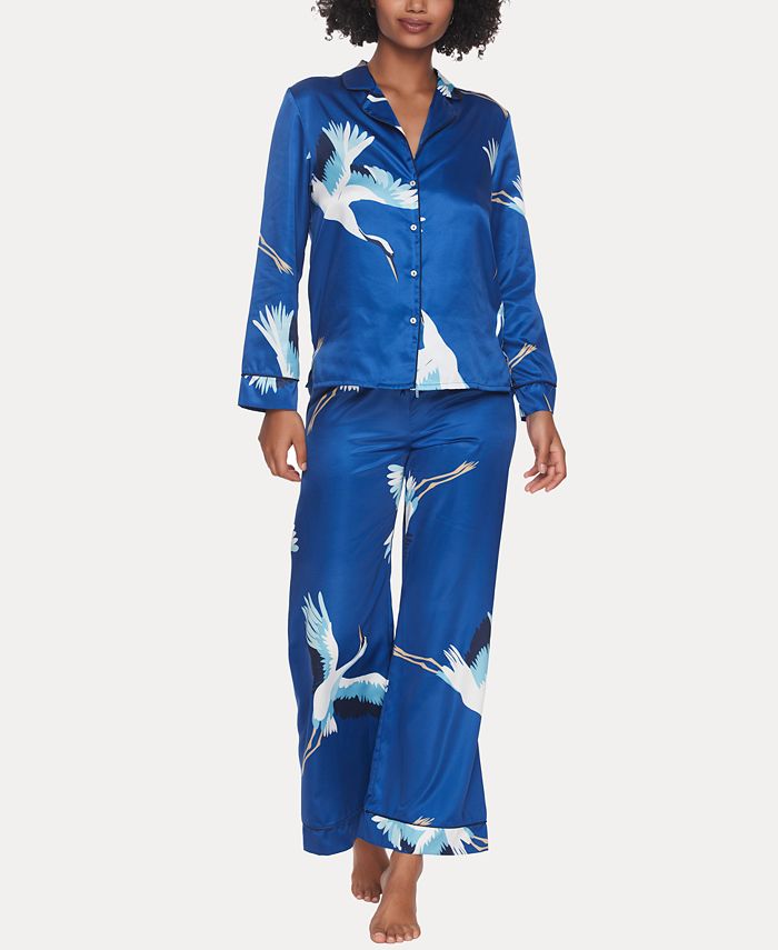 Women's Adrienne Printed Satin Pajama Set, 2 Pieces Jezebel Women's Adrienne Printed Satin Pajama Set, 2 Pieces -B.TEMPT’D Shop