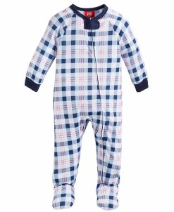 Family Pajamas Baby Simple Plaid Matching Footed One-Piece, Created For Macy's