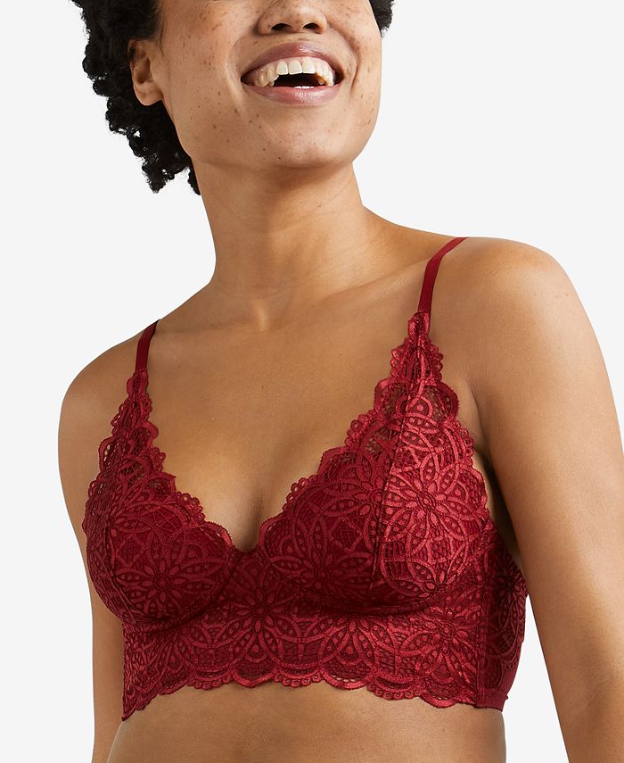 Pure Comfort Lace & Mesh Longline Wireless Bralette DM1188 Maidenform Pure Comfort Lace & Mesh Longline Wireless Bralette DM1188 -B.TEMPT’D Shop