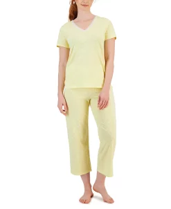 Charter Club Women's Cotton Lace-Trim Essentials Pajamas Set, Created For Macy's -B.TEMPT’D Shop 23247237 fpx