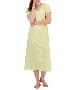 Charter Club Women's Cotton Lace-Trim Essentials Nightgown, Created For Macy's