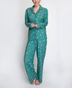 WHITE ORCHID Omen's Butter Knit Holiday Cardinal Pajama Set, 2 Piece